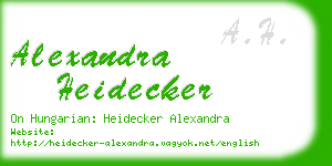 alexandra heidecker business card